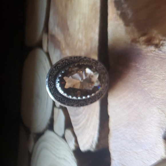 New Oversized Morganite 925 Silver Statement Ring. - Picture 8 of 16